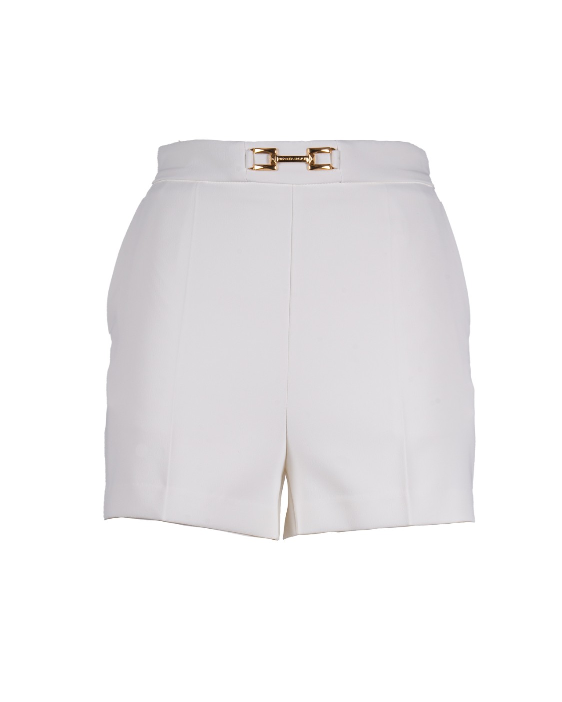 shop ELISABETTA FRANCHI  Shorts: Elisabetta Franchi shorts in crepe con morsetto e patte.
Dettaglio in metallo dorato con logo.
Patte con bottoni sul retro.
Vestibilità Slim.
Composizione: 95%Poliestere 05%Elastane.
Made in Italy.. SH00751E2-360 number 8317045